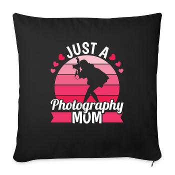 Photographer Photography Camera - Sofa pillowcase 17,3'' x 17,3'' (45 x 45 cm) - black - Front