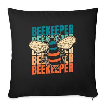 Apiculteurs Apiculteurs - Housse de coussin décorative 45 x 45 cm - noir - Devant