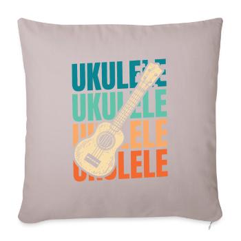 Ukulélé - Housse de coussin décorative 45 x 45 cm - taupe clair - Devant