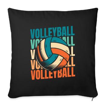 Volley-ball Joueurs de volley-ball - Housse de coussin décorative 45 x 45 cm - noir - Devant