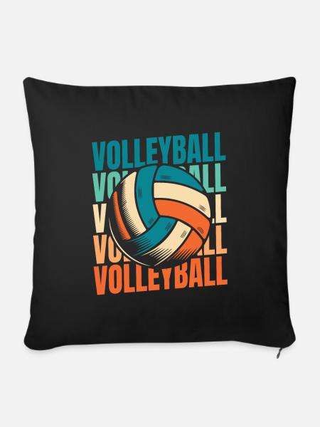 Volleyball Volleyballer - Sofakissenbezug 45 x 45 cm - Schwarz