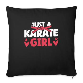Karate Just A Karate Girl - Sofa pillowcase 17,3'' x 17,3'' (45 x 45 cm) - black - Front