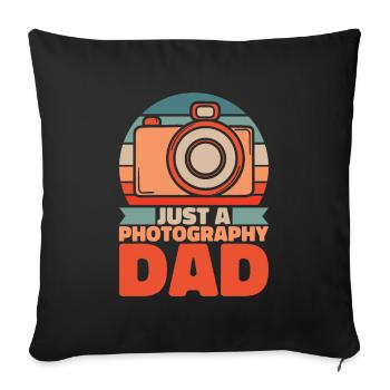 Photographer Photography Camera Father - Sofa pillowcase 17,3'' x 17,3'' (45 x 45 cm) - black - Front