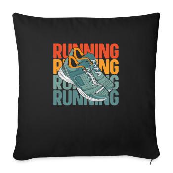Runner Jogger Runner Running - Sofa pillowcase 17,3'' x 17,3'' (45 x 45 cm) - black - Front