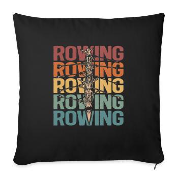 Rameurs - Housse de coussin décorative 45 x 45 cm - noir - Devant