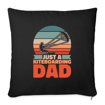 Kitesurfeur Kitesurf Kitesurf Kitesurf Père - Housse de coussin décorative 45 x 45 cm - noir - Devant