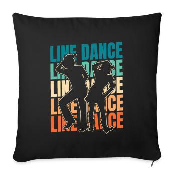 Line Dance - Sofa pillowcase 17,3'' x 17,3'' (45 x 45 cm) - black - Front