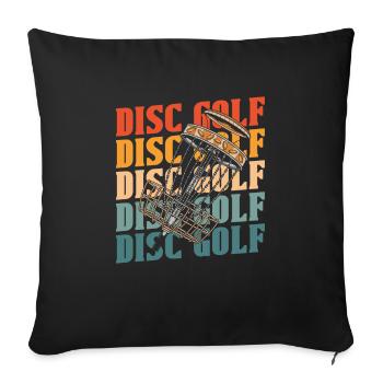 Frisbee Golf Disc Golf - Housse de coussin décorative 45 x 45 cm - noir - Devant