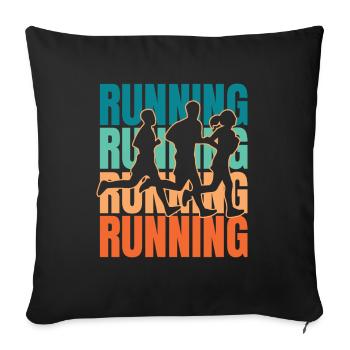 Xc Runner Cross Country Running - Sofa pillowcase 17,3'' x 17,3'' (45 x 45 cm) - black - Front