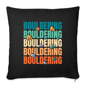 Bloc de bloc - Housse de coussin décorative 45 x 45 cm - noir - Devant
