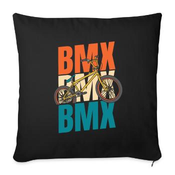 Bmx Bmx Biker - Sofa pillowcase 17,3'' x 17,3'' (45 x 45 cm) - black - Front