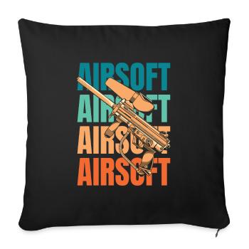 L’airsoft - Housse de coussin décorative 45 x 45 cm - noir - Devant