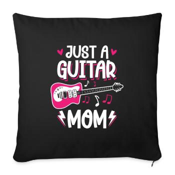 Guitare électrique Sillet de guitare électrique - Housse de coussin décorative 45 x 45 cm - noir - Devant