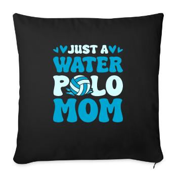 Wasserball Wasserballer Mutter - Sofakissenbezug 45 x 45 cm - Schwarz - Vorne