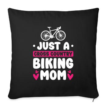 Écrou VTT VTT cross-country - Housse de coussin décorative 45 x 45 cm - noir - Devant