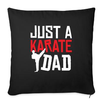 Père de karaté juste un papa de karaté - Housse de coussin décorative 45 x 45 cm - noir - Devant