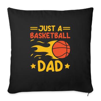 Basket-ball Basketteur Basketteur Père - Housse de coussin décorative 45 x 45 cm - noir - Devant