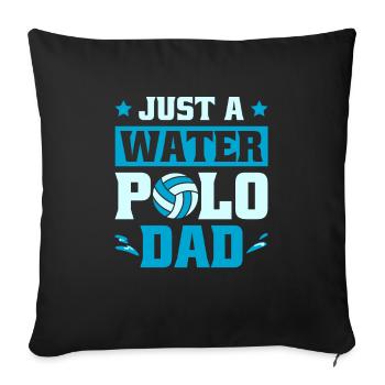 Water-polo père water-polo - Housse de coussin décorative 45 x 45 cm - noir - Devant