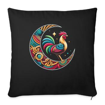 Chicken Hen Tribal Moon - Sofa pillowcase 17,3'' x 17,3'' (45 x 45 cm) - black - Front