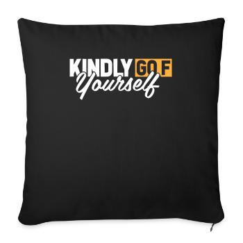 Black Humor Funny Go F Yourself - Sofa pillowcase 17,3'' x 17,3'' (45 x 45 cm) - black - Front