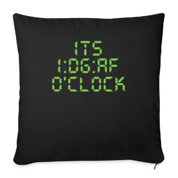 Black humor funny I don't give a - Sofa pillowcase 17,3'' x 17,3'' (45 x 45 cm) - black - Front