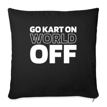 Go Kart Karting Pilote de karting - Housse de coussin décorative 45 x 45 cm - noir - Devant