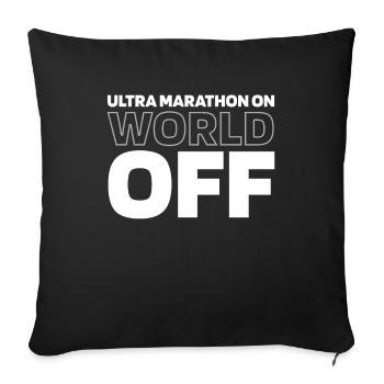Ultramarathon Ultra Marathon On World Off - Housse de coussin décorative 45 x 45 cm - noir - Devant