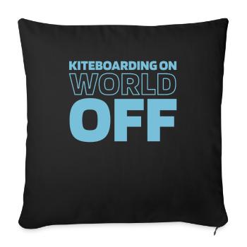 Kitesurfer Kitesurfing Kiting Kitesurfing - Sofa pillowcase 17,3'' x 17,3'' (45 x 45 cm) - black - Front