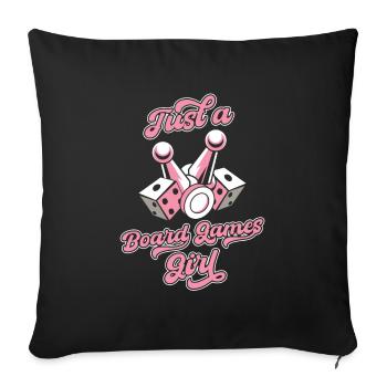 Jeu de société Jeu de société - Housse de coussin décorative 45 x 45 cm - noir - Devant