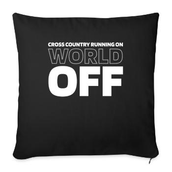 Xc Runner Course de cross-country - Housse de coussin décorative 45 x 45 cm - noir - Devant