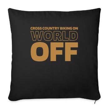 VTT cross-country - Housse de coussin décorative 45 x 45 cm - noir - Devant