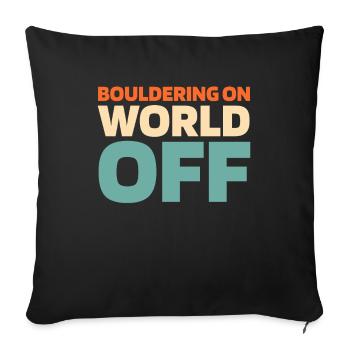 Bloc Bloc Bloc On World Off - Housse de coussin décorative 45 x 45 cm - noir - Devant
