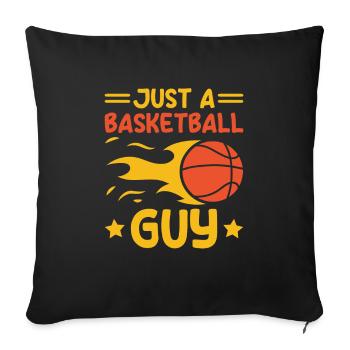 Basketteur Basketteur Juste Un Basketteur Homme - Housse de coussin décorative 45 x 45 cm - noir - Devant