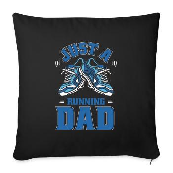 Läufer Jogger Runner Laufen Just A Running Dad - Housse de coussin décorative 45 x 45 cm - noir - Devant