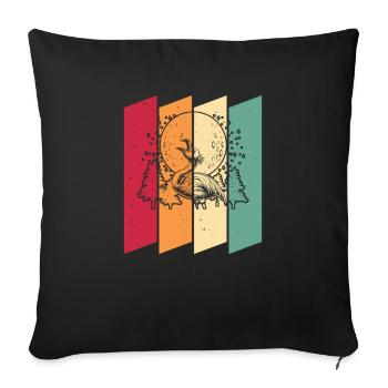 Flamingo Lune Hurlement - Housse de coussin décorative 45 x 45 cm - noir - Devant