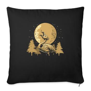 Flamingo Lune Hurlement - Housse de coussin décorative 45 x 45 cm - noir - Devant