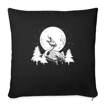 Flamingo Lune Hurlement - Housse de coussin décorative 45 x 45 cm - noir - Devant