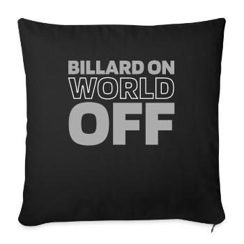 Billiards Billiards On World Off - Sofa pillowcase 17,3'' x 17,3'' (45 x 45 cm) - black - Front