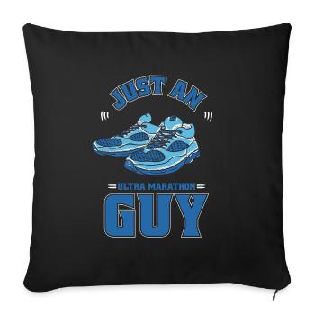 L’ultramarathon n’est qu’un gars d’ultra-marathon - Housse de coussin décorative 45 x 45 cm - noir - Devant