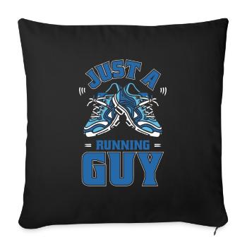 Läufer Jogger Runner Laufen Just A Running Guy - Housse de coussin décorative 45 x 45 cm - noir - Devant