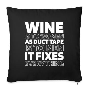 Black Humor Funny Quote Saying - Sofa pillowcase 17,3'' x 17,3'' (45 x 45 cm) - black - Front