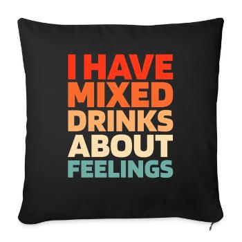 Black Humor Funny Quote Saying - Sofa pillowcase 17,3'' x 17,3'' (45 x 45 cm) - black - Front