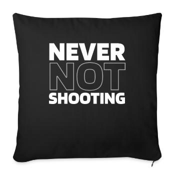 L’airsoft - Housse de coussin décorative 45 x 45 cm - noir - Devant