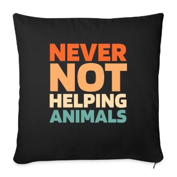 Veterinarian Veterinarian - Sofa pillowcase 17,3'' x 17,3'' (45 x 45 cm) - black - Front