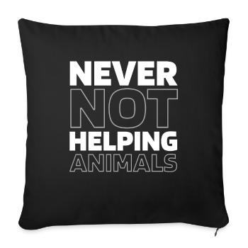 Veterinarian Veterinarian - Sofa pillowcase 17,3'' x 17,3'' (45 x 45 cm) - black - Front