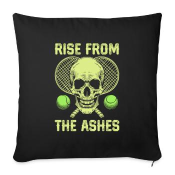 Tennis Skull - Sofa pillowcase 17,3'' x 17,3'' (45 x 45 cm) - black - Front