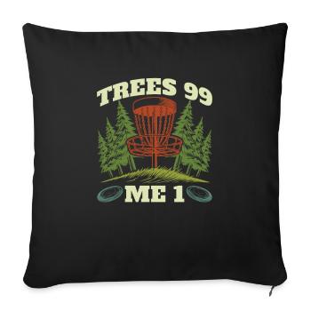 Frisbee Golf Disc Golf Tree - Sofa pillowcase 17,3'' x 17,3'' (45 x 45 cm) - black - Front
