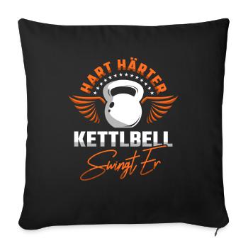 Kettlebell - Sofakissenbezug 45 x 45 cm - Schwarz - Vorne
