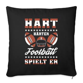 Football américain - Housse de coussin décorative 45 x 45 cm - noir - Devant