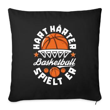 Basket-ball Joueurs de basket-ball - Housse de coussin décorative 45 x 45 cm - noir - Devant